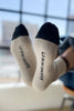 Color Block Girlfriend Socks : Blue Red