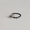 Heart-Shaped Metal Cuff Hair Tie | Silver
