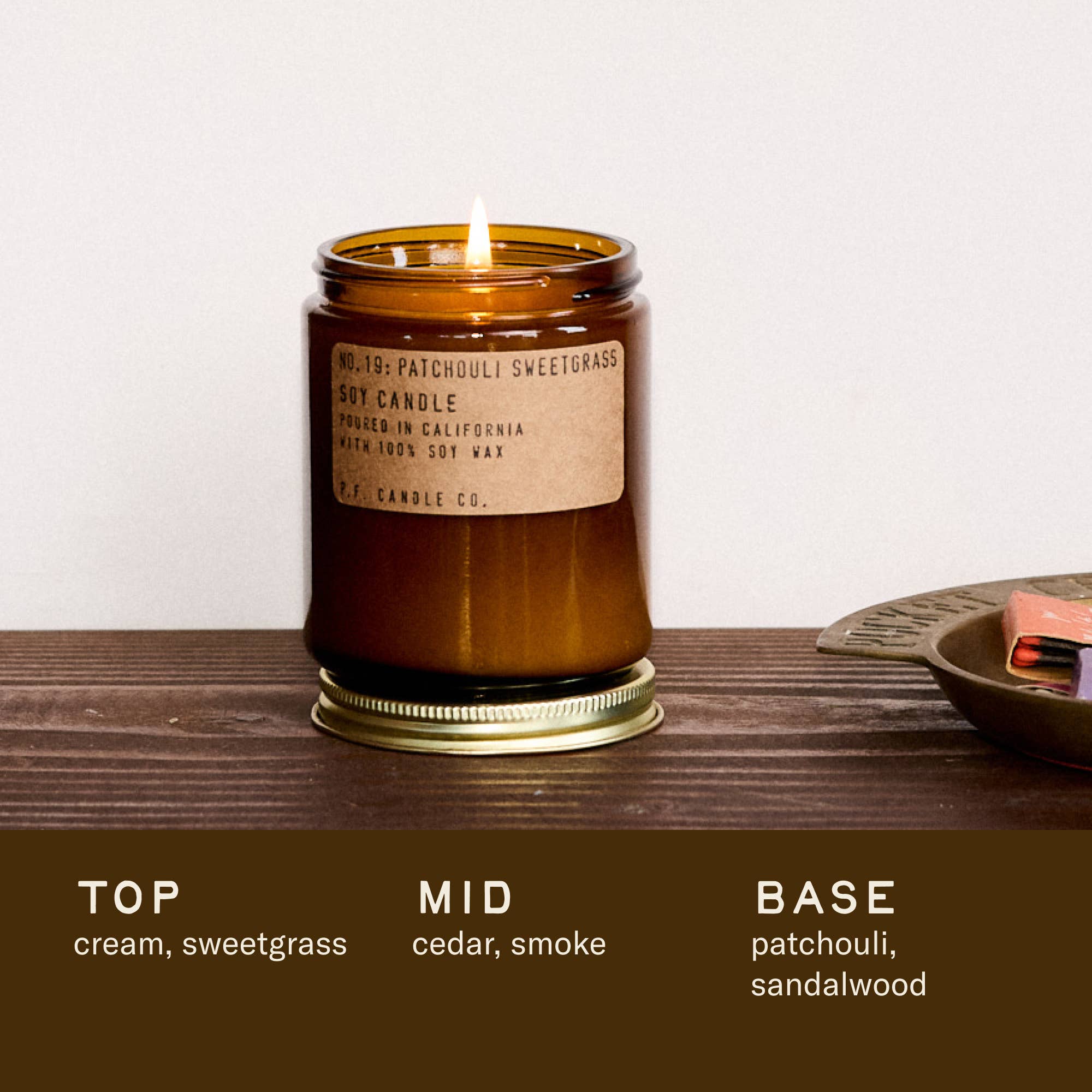 Patchouli Sweetgrass - 7.2 oz Standard Soy Candle: 7.2 oz