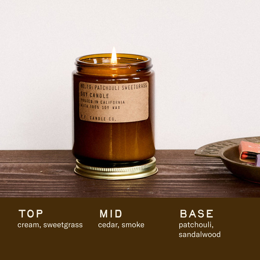 Patchouli Sweetgrass - 7.2 oz Standard Soy Candle: 7.2 oz