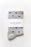 Heart Sneaker Socks (wholesale): TOMATO / NAVY