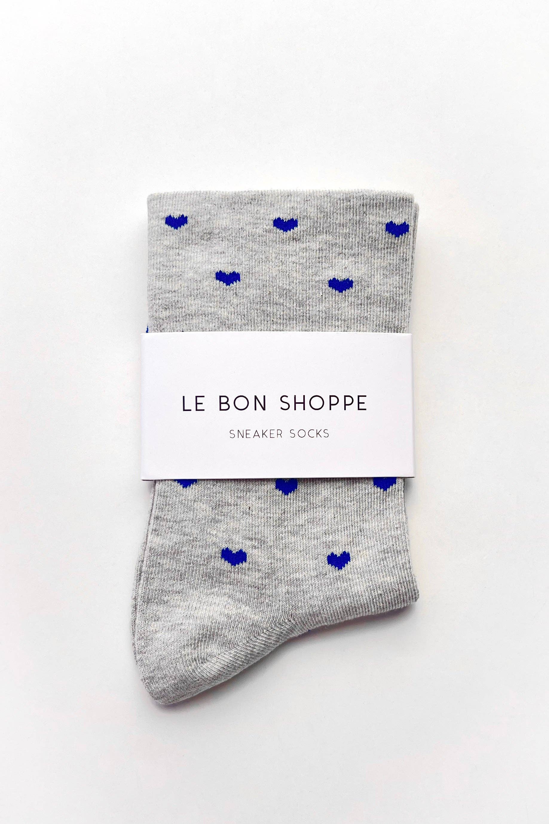 Heart Sneaker Socks (wholesale): TOMATO / NAVY