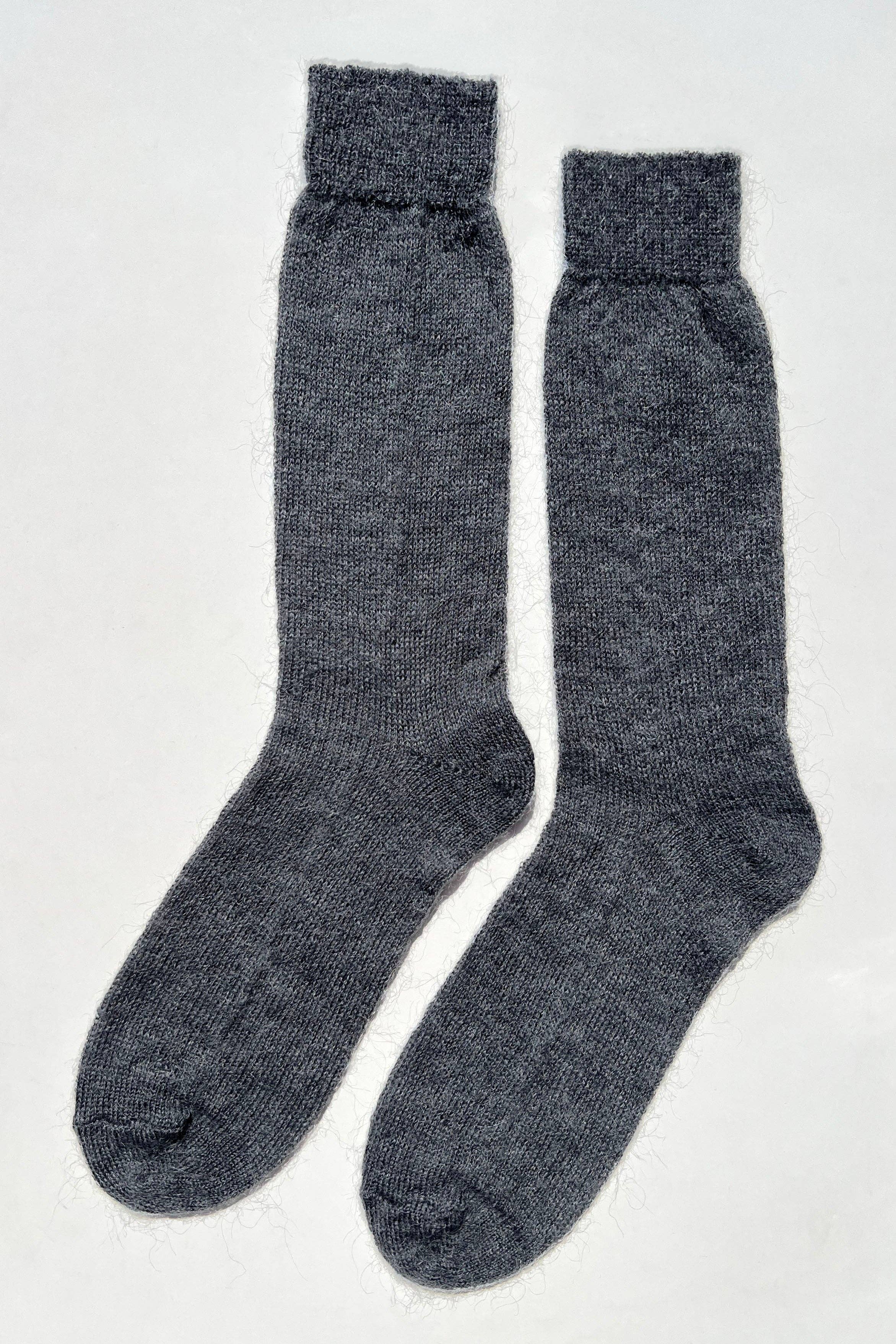 Mohair Veil Socks (wholesale): Mountain Olive
