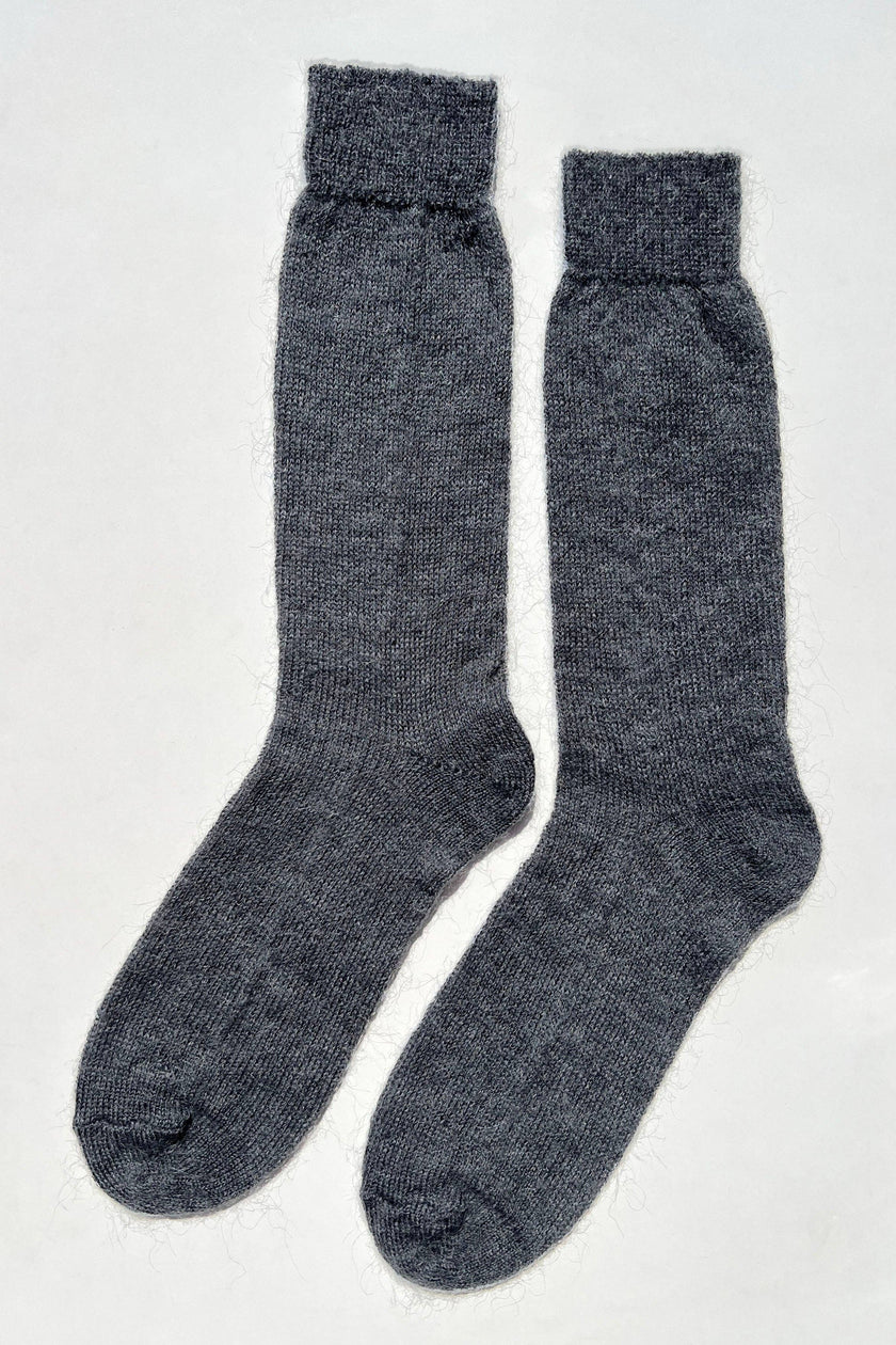 Mohair Veil Socks (wholesale): Mountain Olive