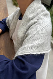 Mohair Pointelle Shawl (wholesale): Ht. Grey