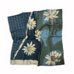 Dual Design Hand Block Printed Green Square Bandana | Dove