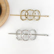 Three-ring vintage metal hairpin: Silver