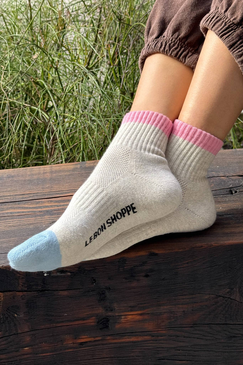 Color Block Girlfriend Socks : Black Coffee