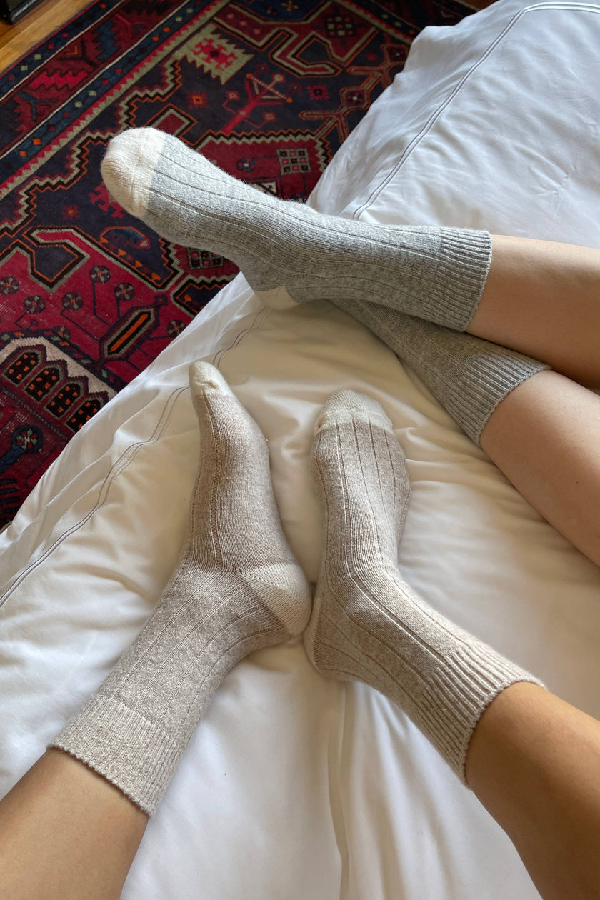 Classic Cashmere Socks: Bluebell