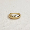 18k Gold Filled Mini Polished Dome Ring: 7.5