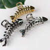 Stylish Metal Fishbone Shaped Minimalistic Grip Clip  3.9