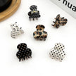 Classic Mini Polka Dot Hair Claw Clip, Cute Small Hair Clip: White