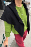 Mohair Pointelle Shawl (wholesale): Ht. Grey