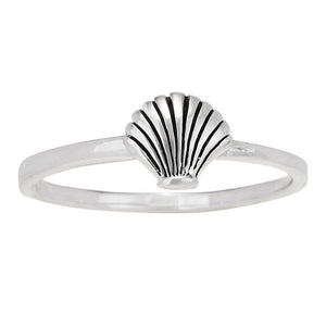 Shell Sterling Silver Ring: Sterling Silver / 7 / Nautical