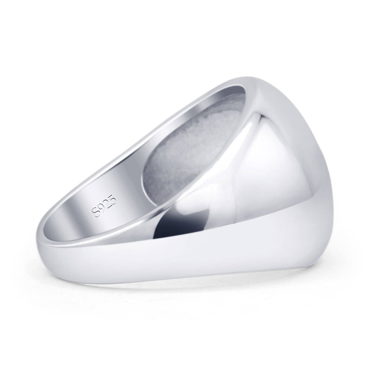 Dome Chunky Ring Thick Band: Sterling Silver / 7