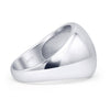Dome Chunky Ring Thick Band: Sterling Silver / 8