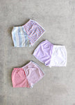 Striped Shirting Pieced Short Bundle