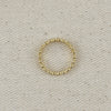 18k Gold Filled Flat Beaded Band Ring: 6