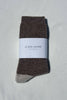Wool Waffled Socks (wholesale): Brown / Oatmeal