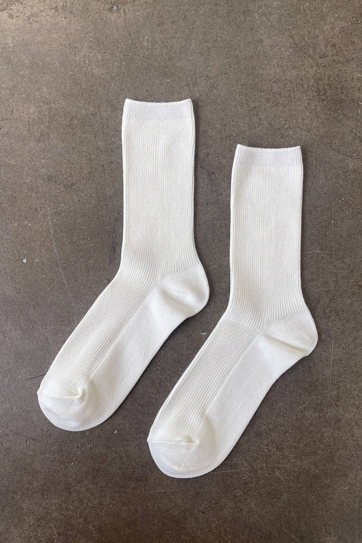 Crisp Step Socks in White