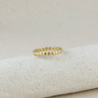 18k Gold Filled Flat Beaded Band Ring: 5