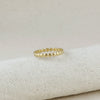 18k Gold Filled Flat Beaded Band Ring: 4