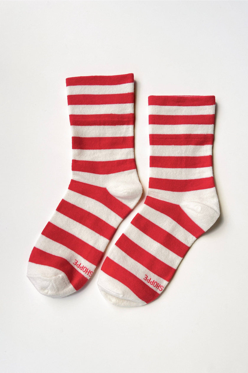 Wide Wally Socks (wholesale): WIDE / MATCHA STRIPE