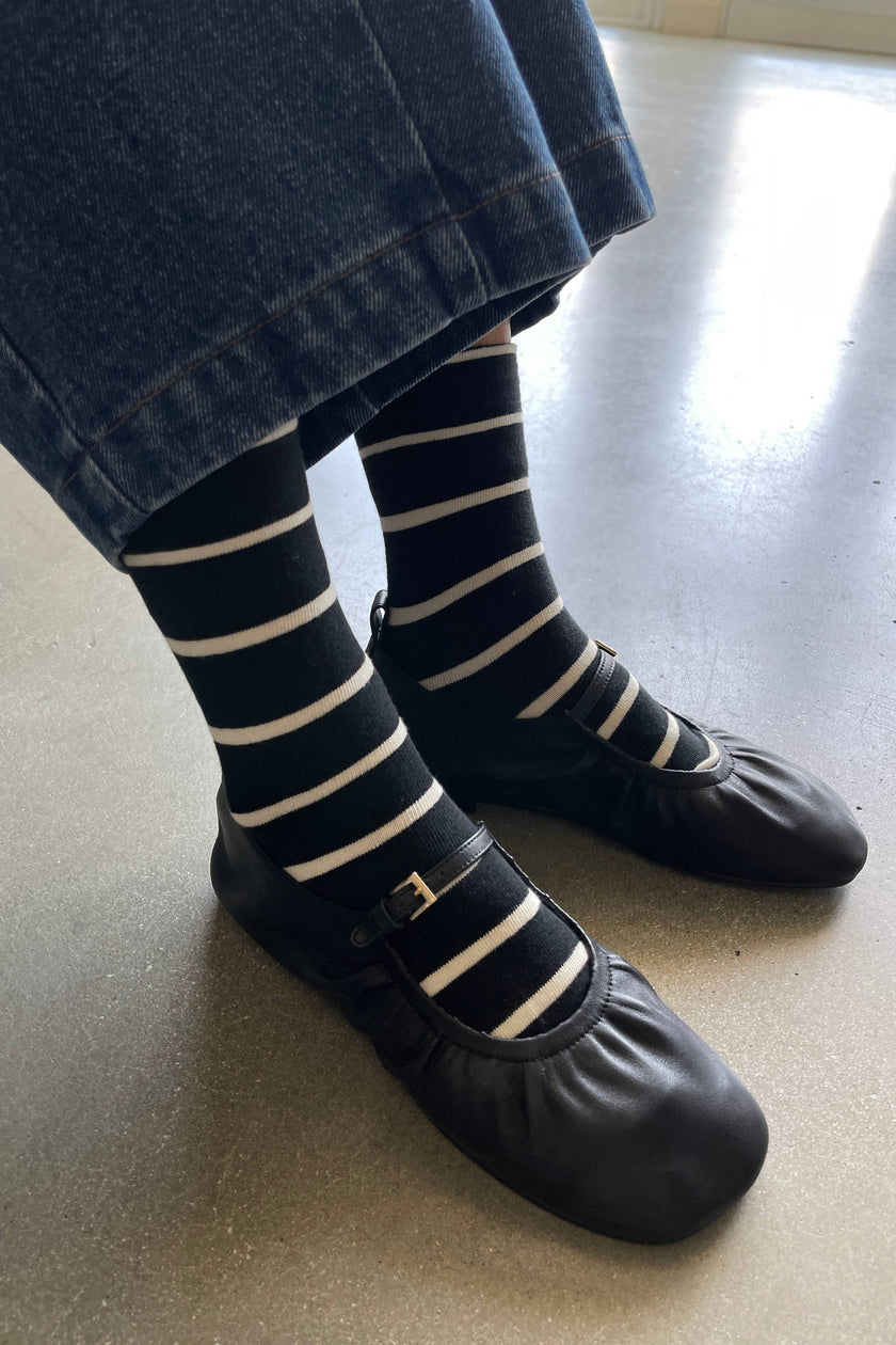Wally Socks: Breton Stripe