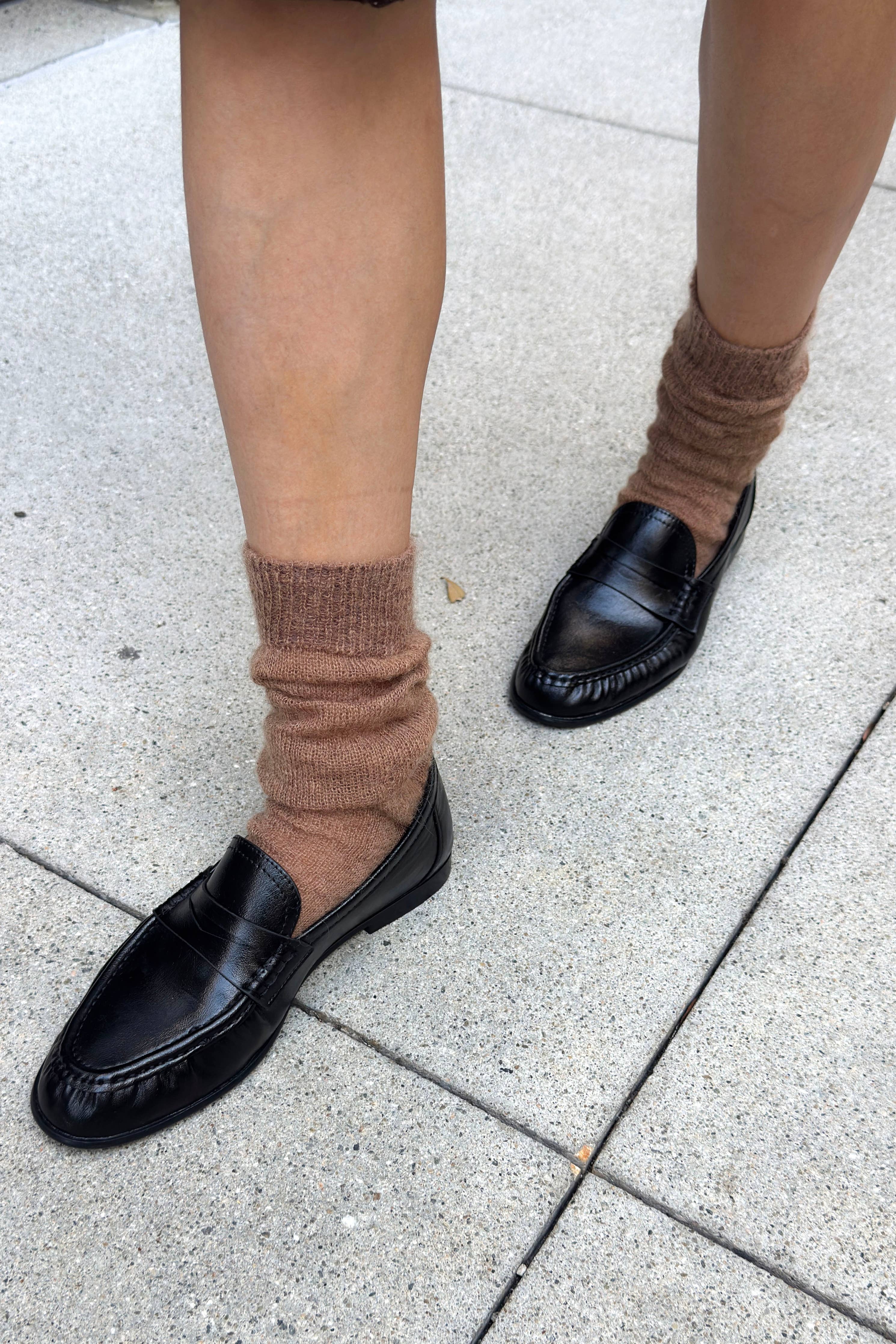 Mohair Veil Socks (wholesale): Mountain Olive