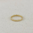 18k Gold Filled Flat Beaded Band Ring: 5