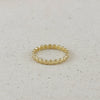 18k Gold Filled Flat Beaded Band Ring: 4