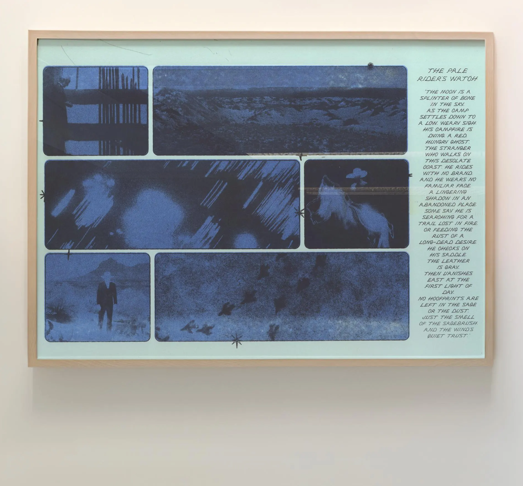 Pale Rider Western Poetry Risograph-Printed Poster
