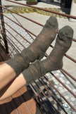 Mohair Veil Socks (wholesale): Mountain Olive