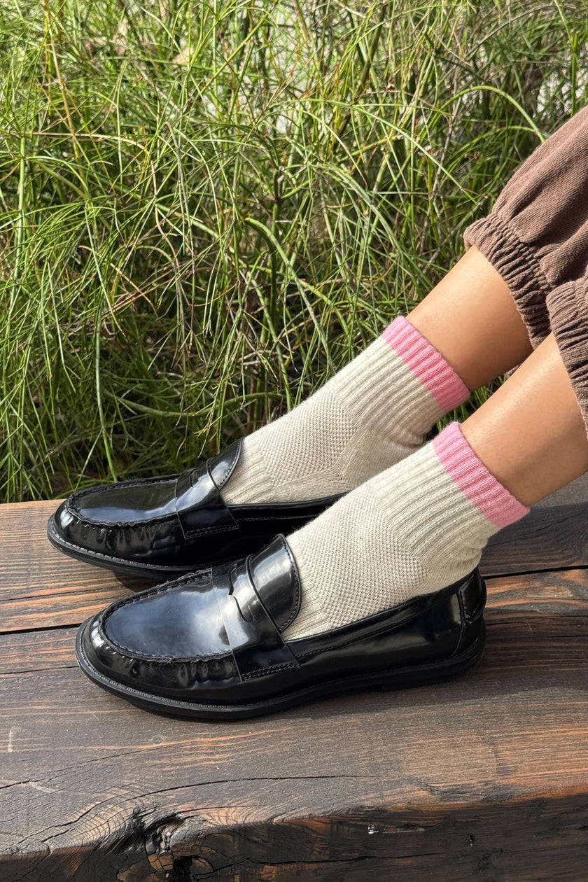 Color Block Girlfriend Socks : Black Coffee
