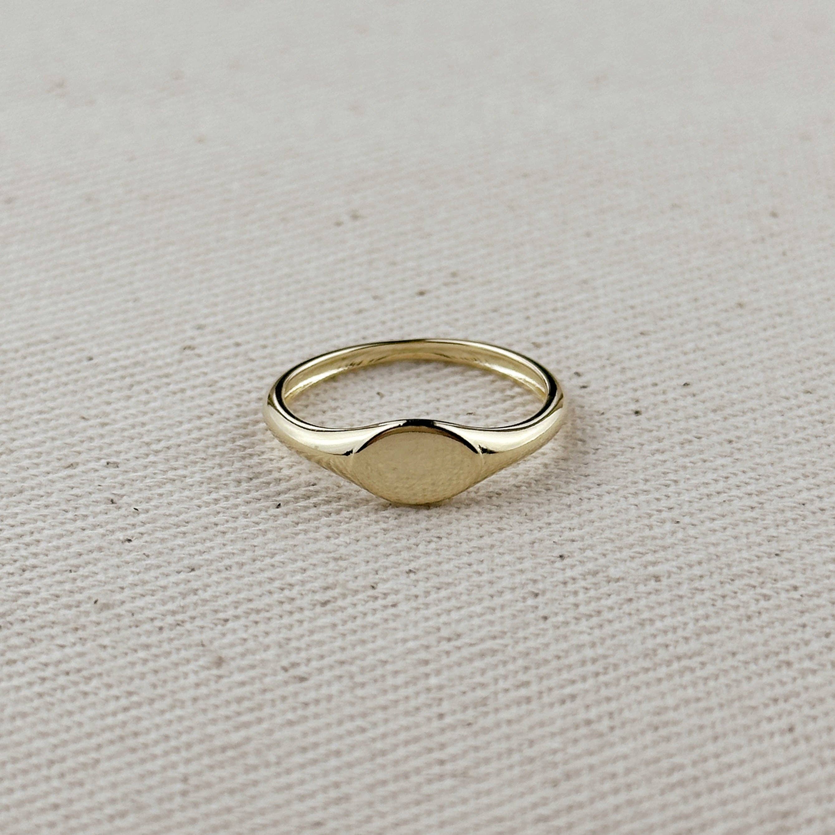 18k Gold Filled Signet Ring