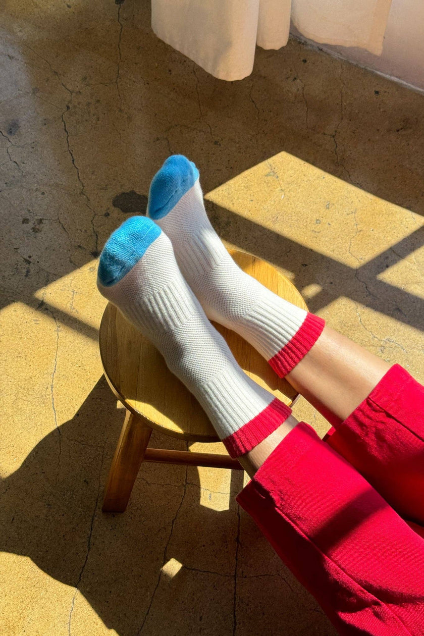 Color Block Girlfriend Socks : Black Coffee