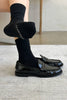 Sneaker Socks: Heart - Black / Cream
