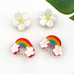 Mini Smiley Face Hair Claw Clip, Cute Floral Hair Clip: B