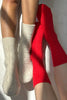 Cashmere Pointelle Socks (wholesale): Red