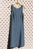 The Linen Pinafore: Blueberry / M