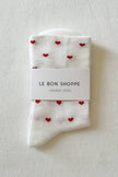 Sneaker Socks: Heart - Black / Cream