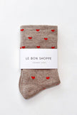 Heart Sneaker Socks (wholesale): TOMATO / NAVY