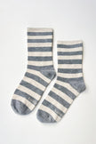 Wide Wally Socks (wholesale): WIDE/ BROWN STRIPE