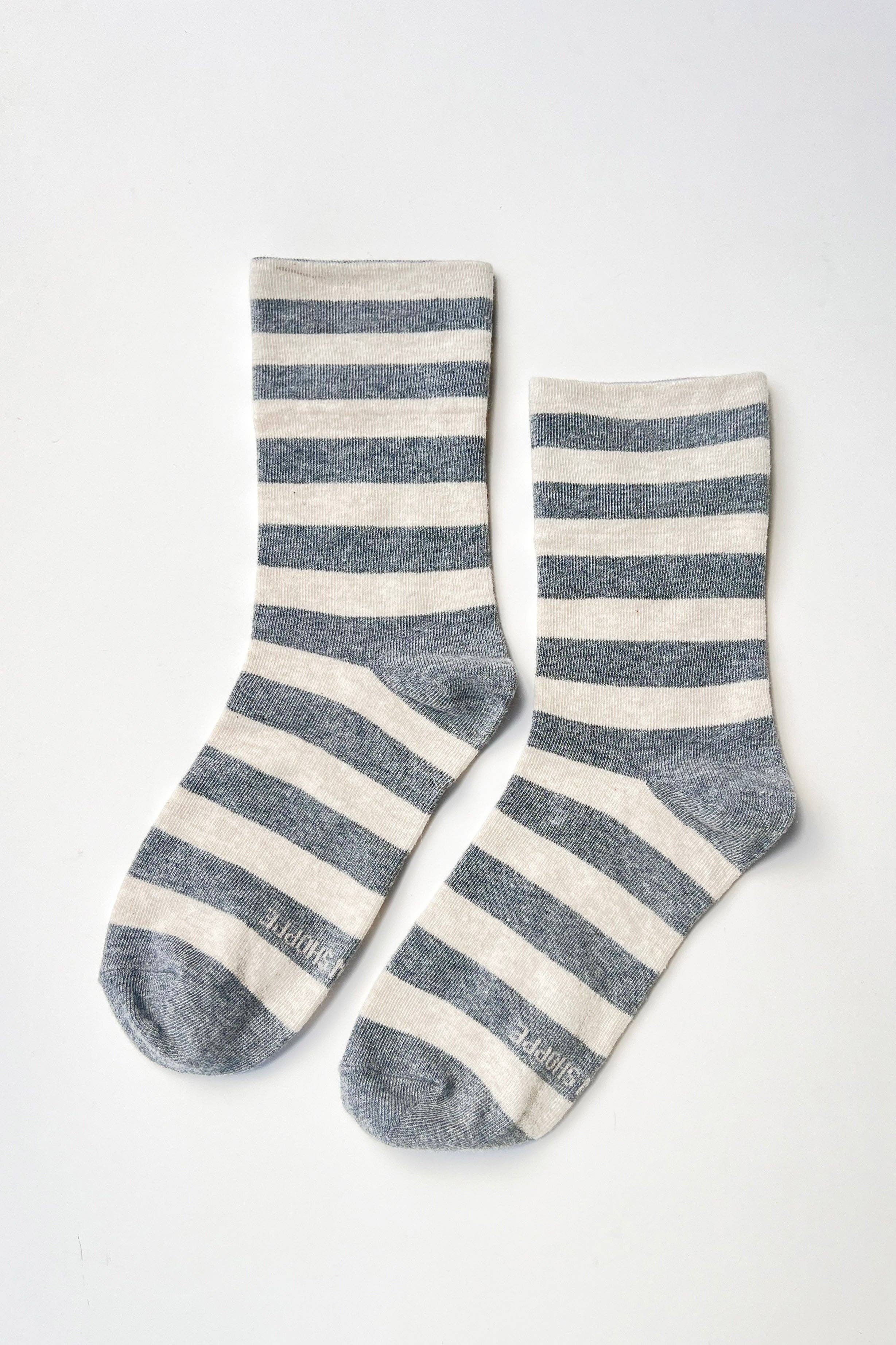 Wide Wally Socks (wholesale): WIDE/ BROWN STRIPE