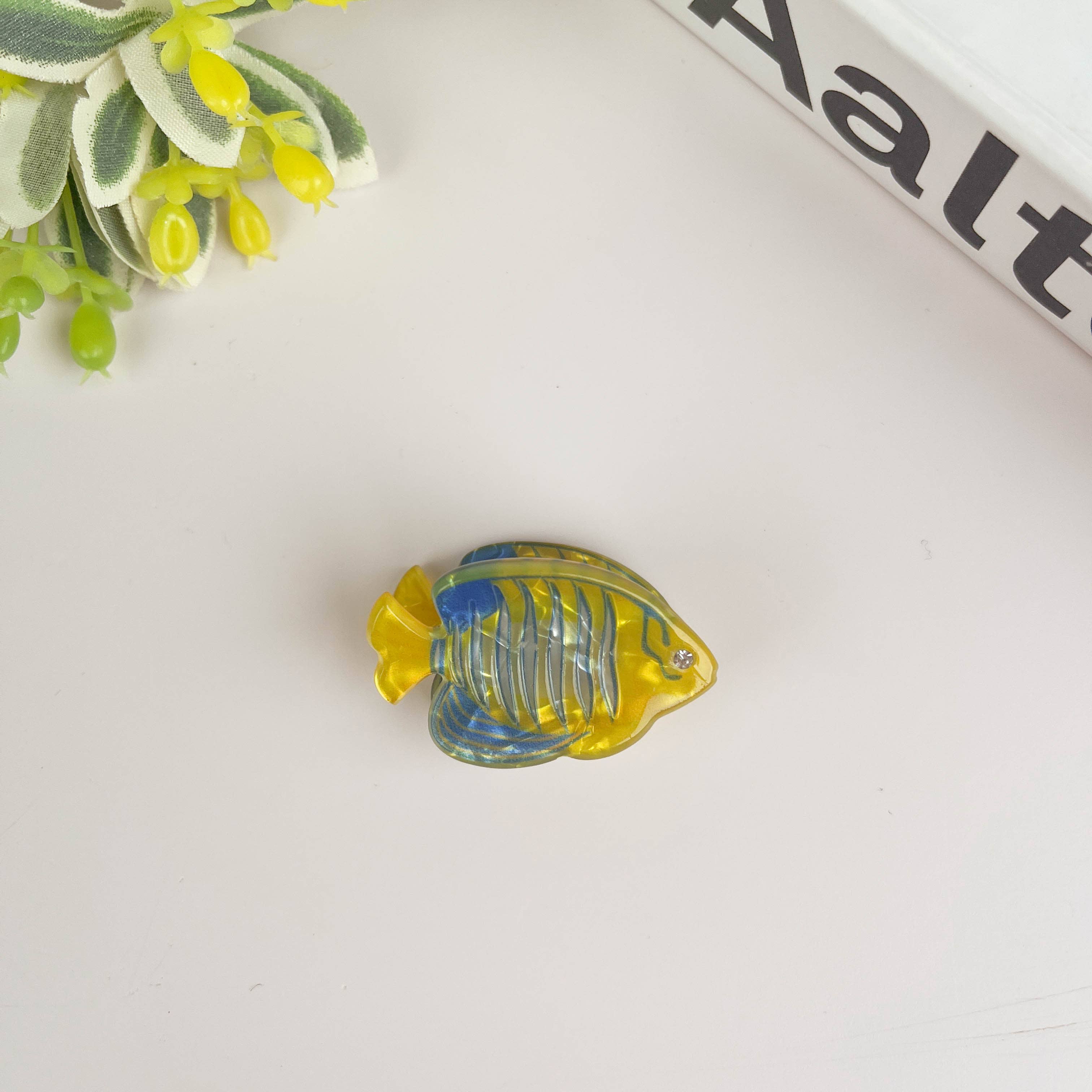 Marine Animal Series Hair Clip, Acetate Mini Claw Clips: H