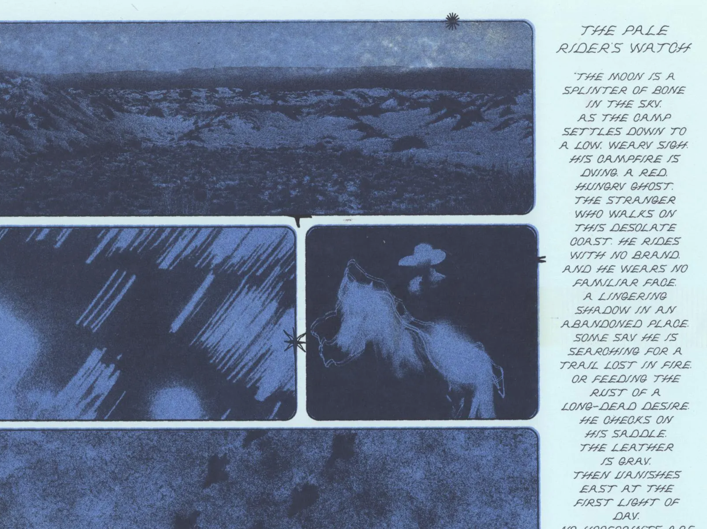 Pale Rider Western Poetry Risograph-Printed Poster