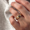 18k Gold Filled Mini Polished Dome Ring: 8