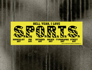SPORTS Art Bumper Sticker