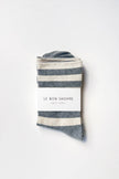 Wide Wally Socks (wholesale): WIDE/ BROWN STRIPE