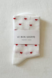 Heart Sneaker Socks (wholesale): TOMATO / NAVY
